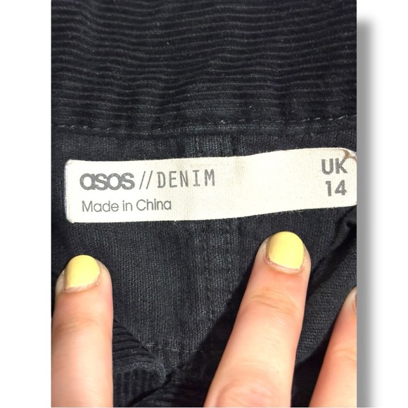 ASOS Black Casual Corduroy High Waisted Pencil Shape Mini Skirt - Picture 9 of 16